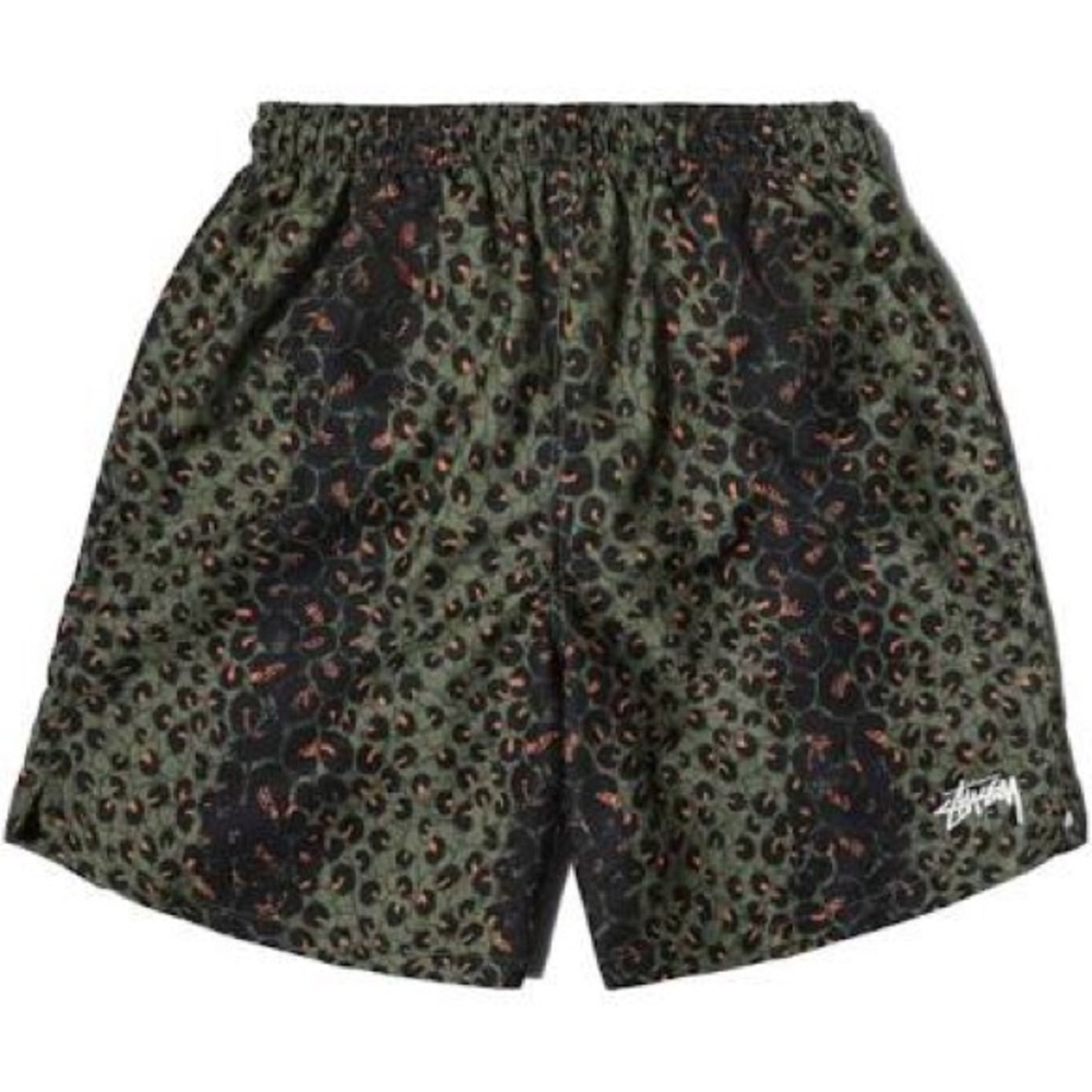 Stussy Mens leopard print swim trunks/shorts sz sm